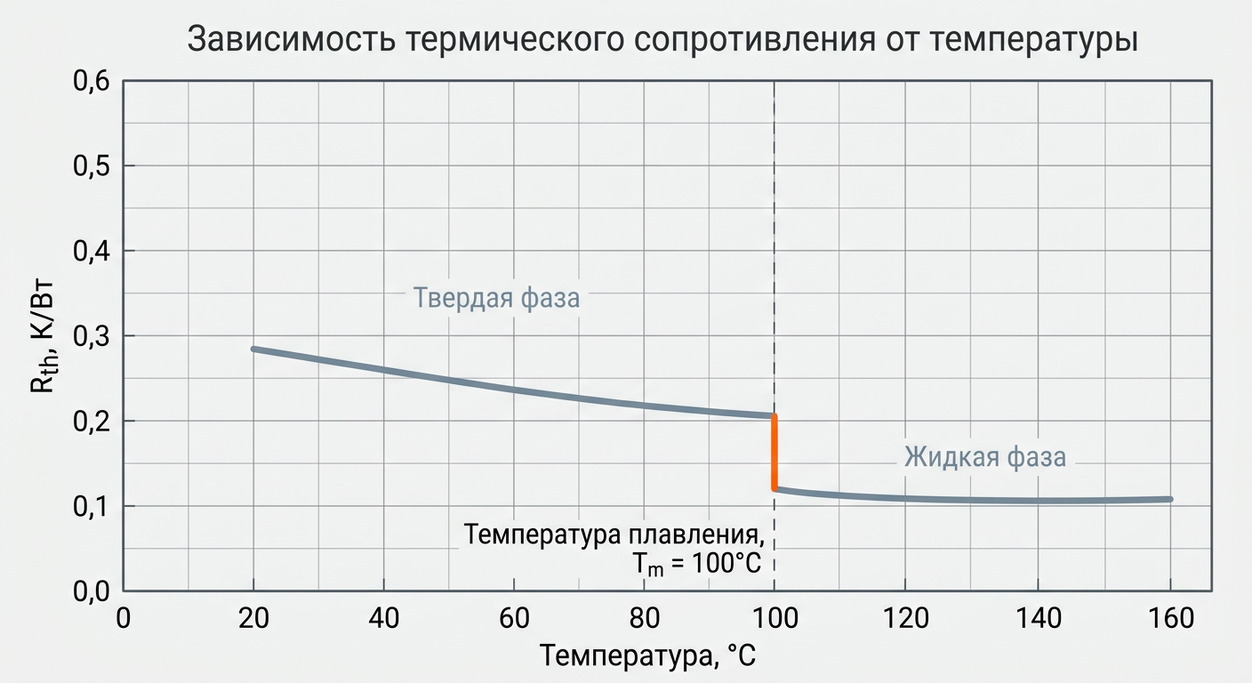 Rth vs температура